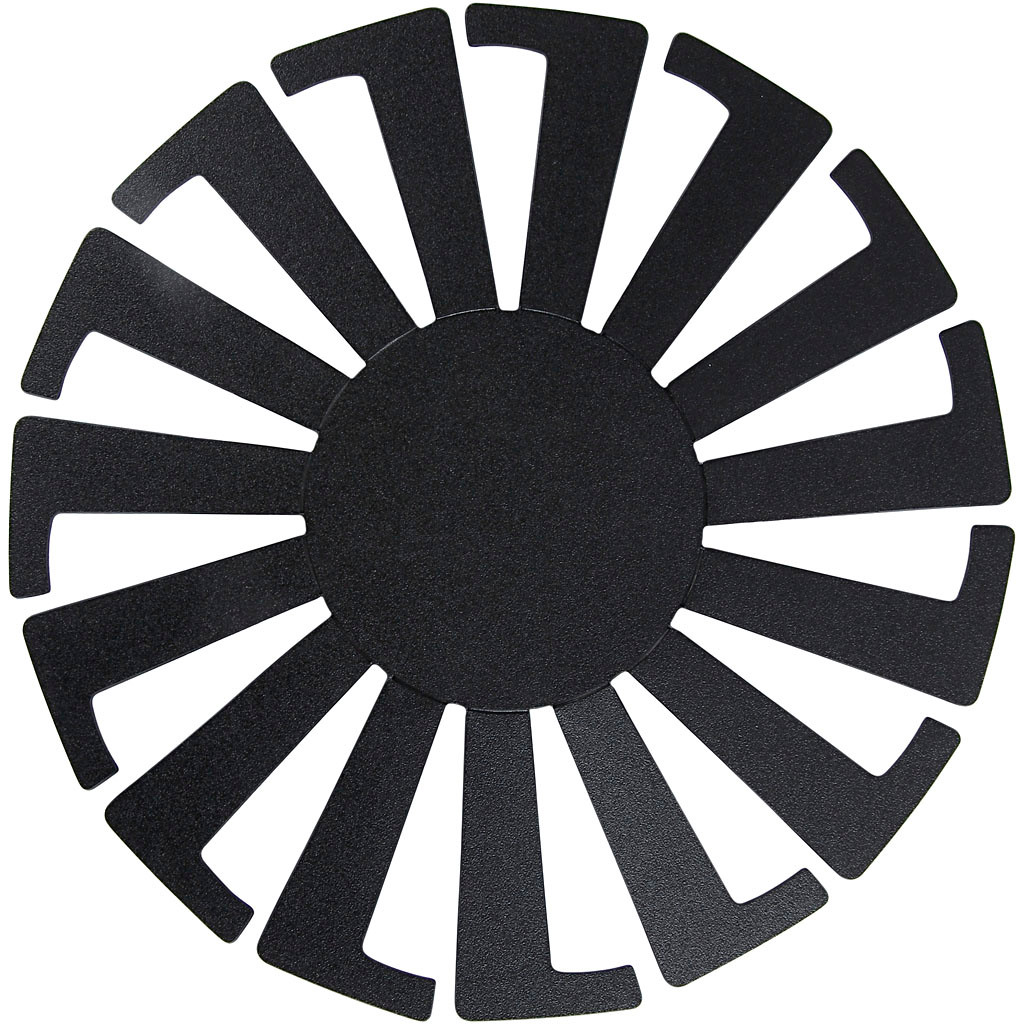 Flet-let-skabelon, dia. 14 cm, H: 8 cm, sort, 10stk.