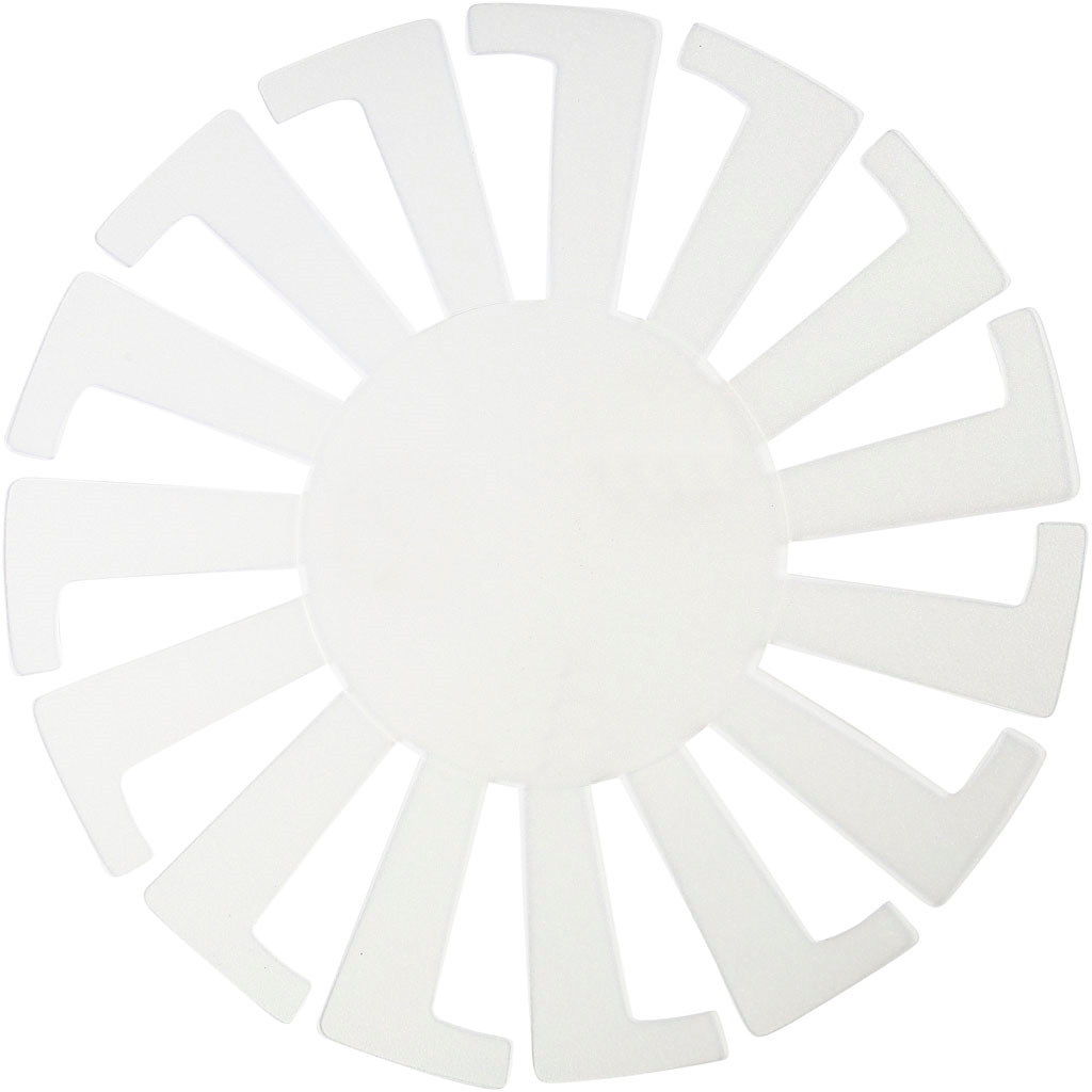 Flet-let-skabelon diameter 14 cm Højde 8 cm transparent - 10 stk.