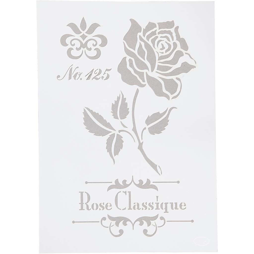 Flex stencilskabelon A4 | rose