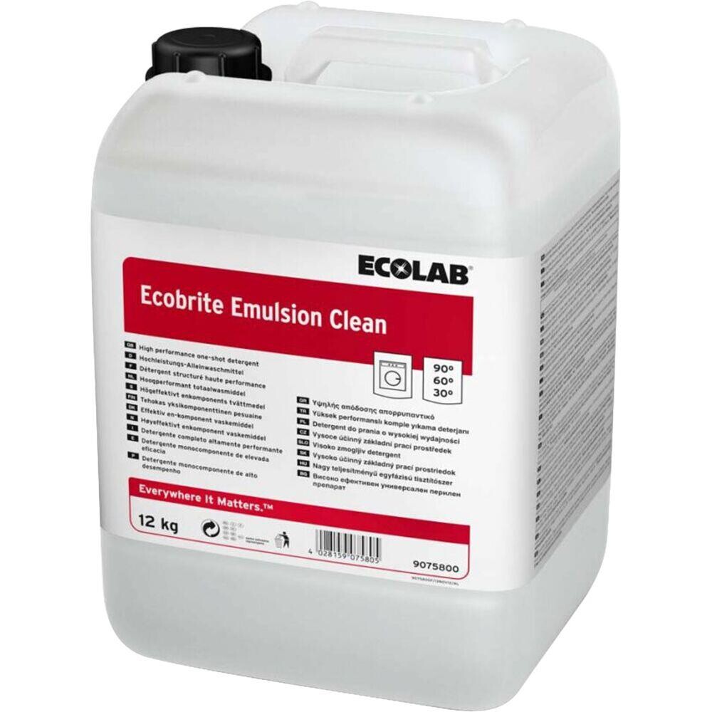Vaskemiddel - Ecolab Ecobrite Emulsion Clean - Flydende - Uden farve og parfume - 12 kg