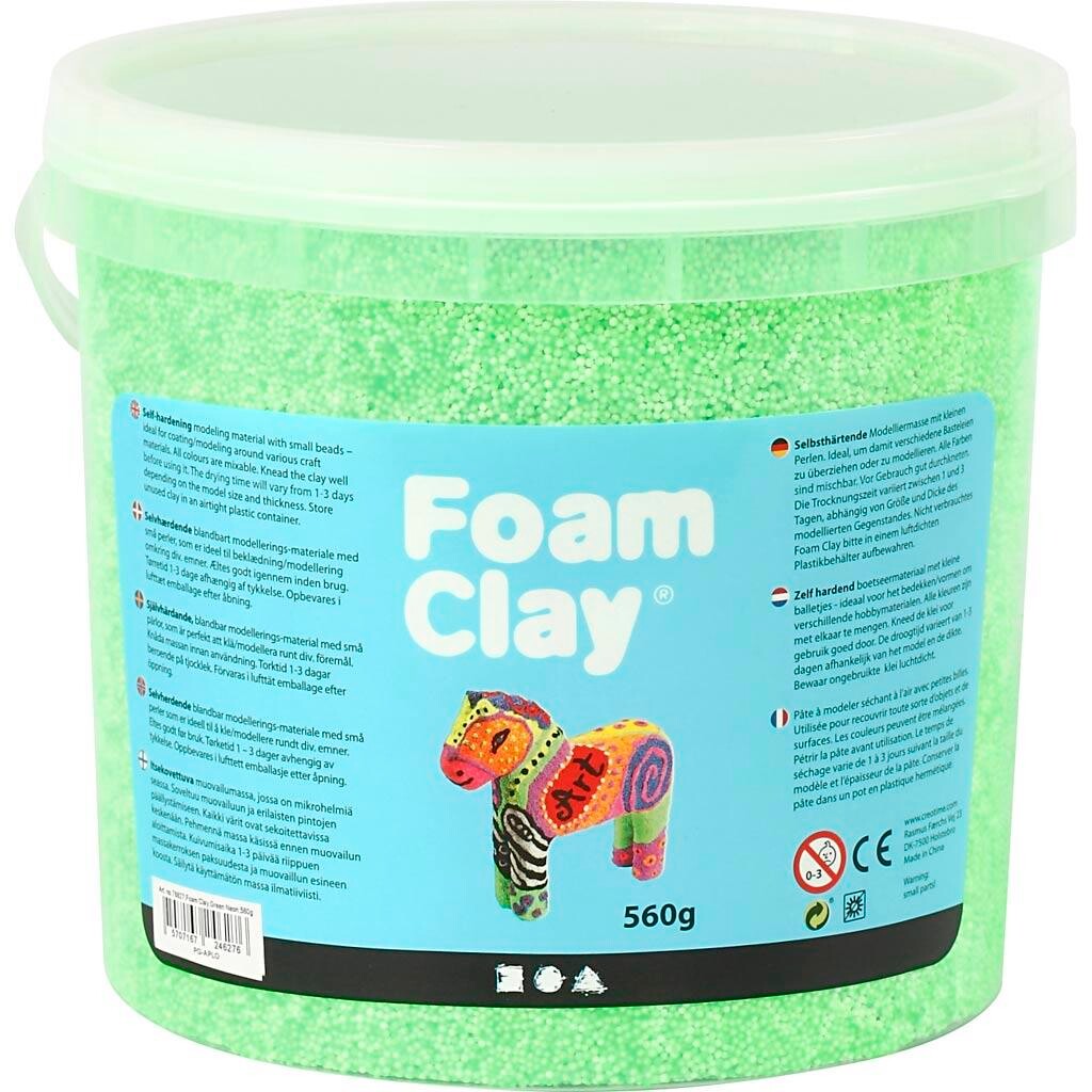 Foam Clay , grøn, 560 g/ 1 spand