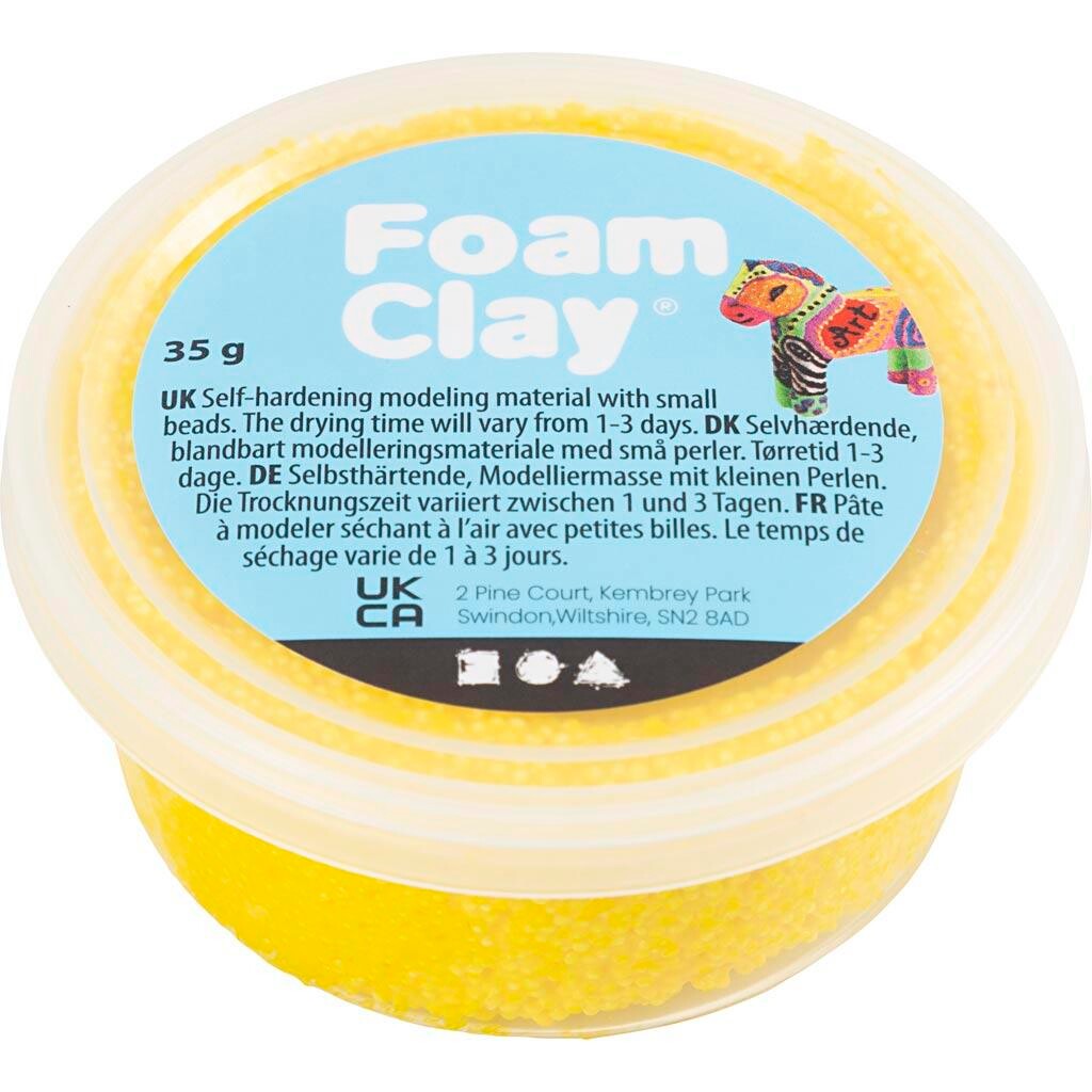 Foam Clay , gul, 35 g/ 1 ds.
