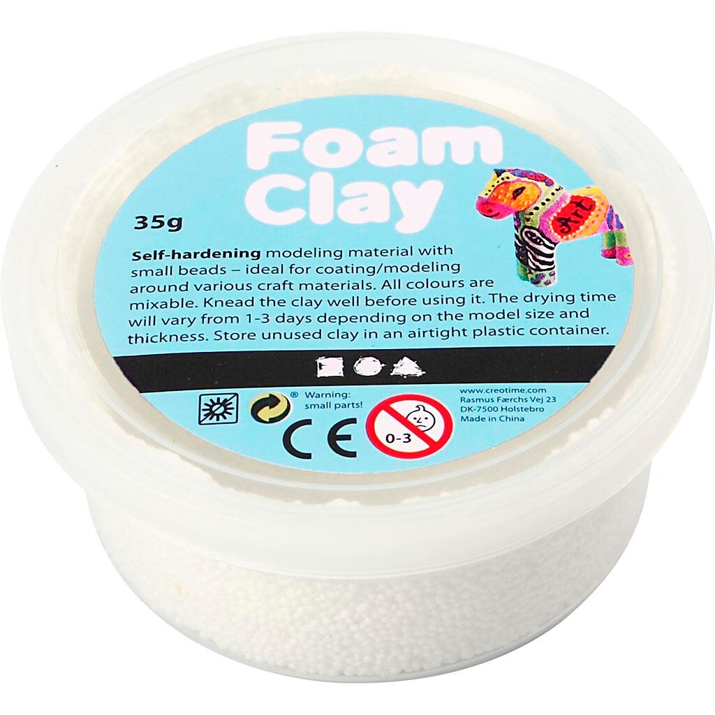 Foam Clay hvid - 35 gram
