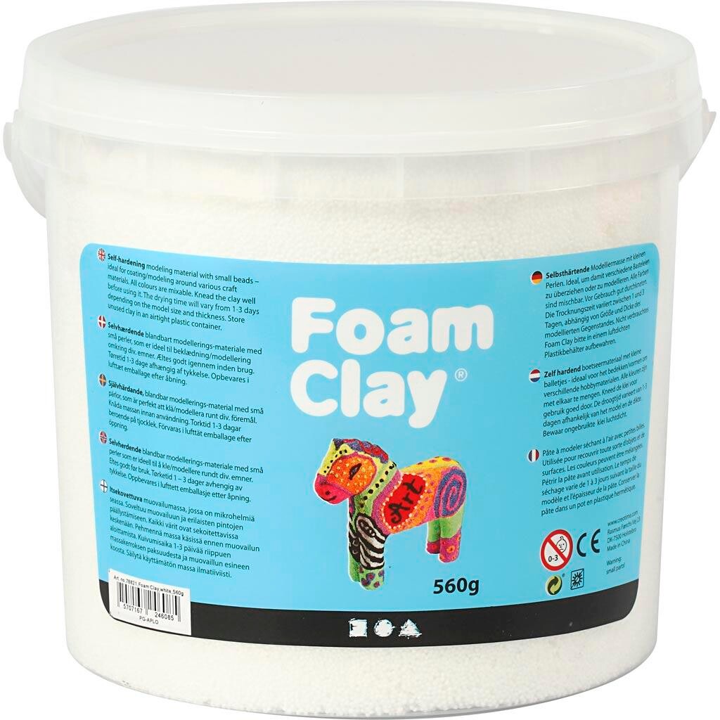 Foam Clay , hvid, 560 g/ 1 spand