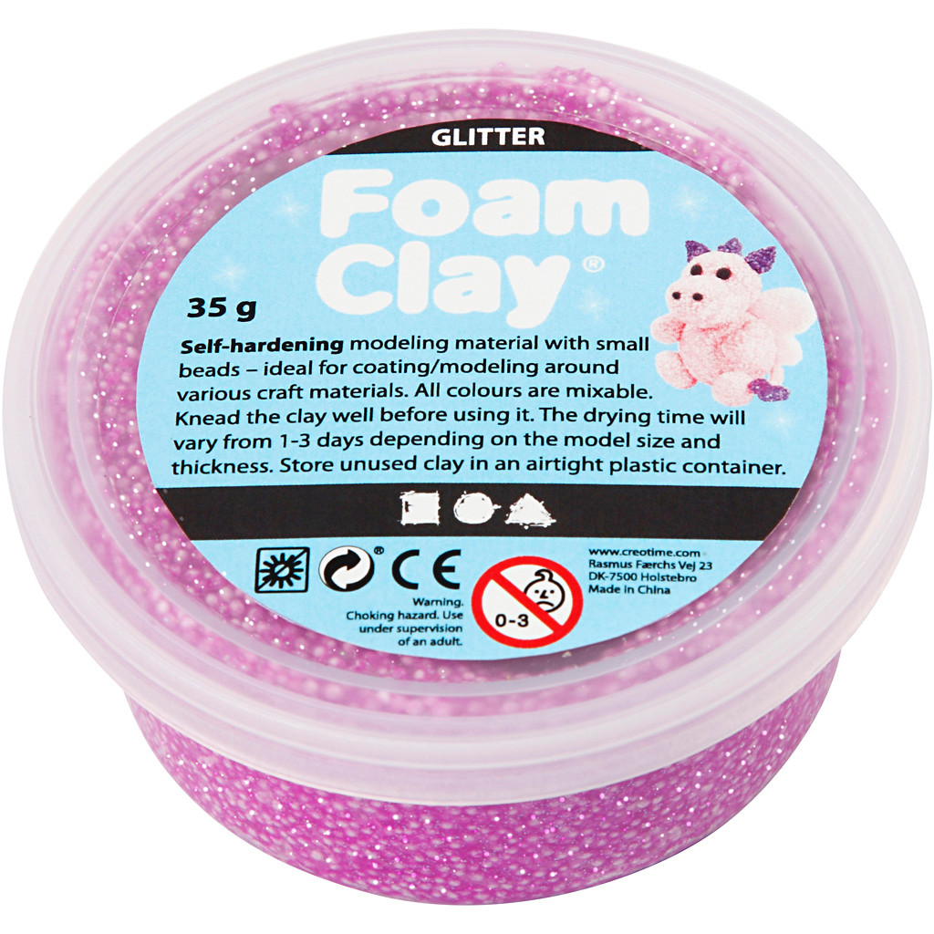 Foam Clay lilla glitter 35g