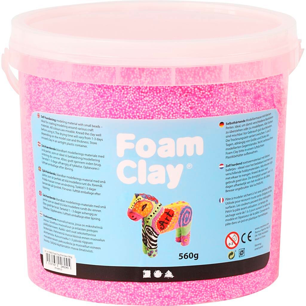 Foam Clay , pink, 560 g/ 1 spand
