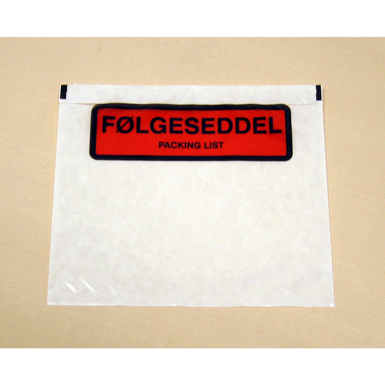 Følgeseddellommer 122 x 110 mm med tryk "Følgeseddel" - 1000 stk