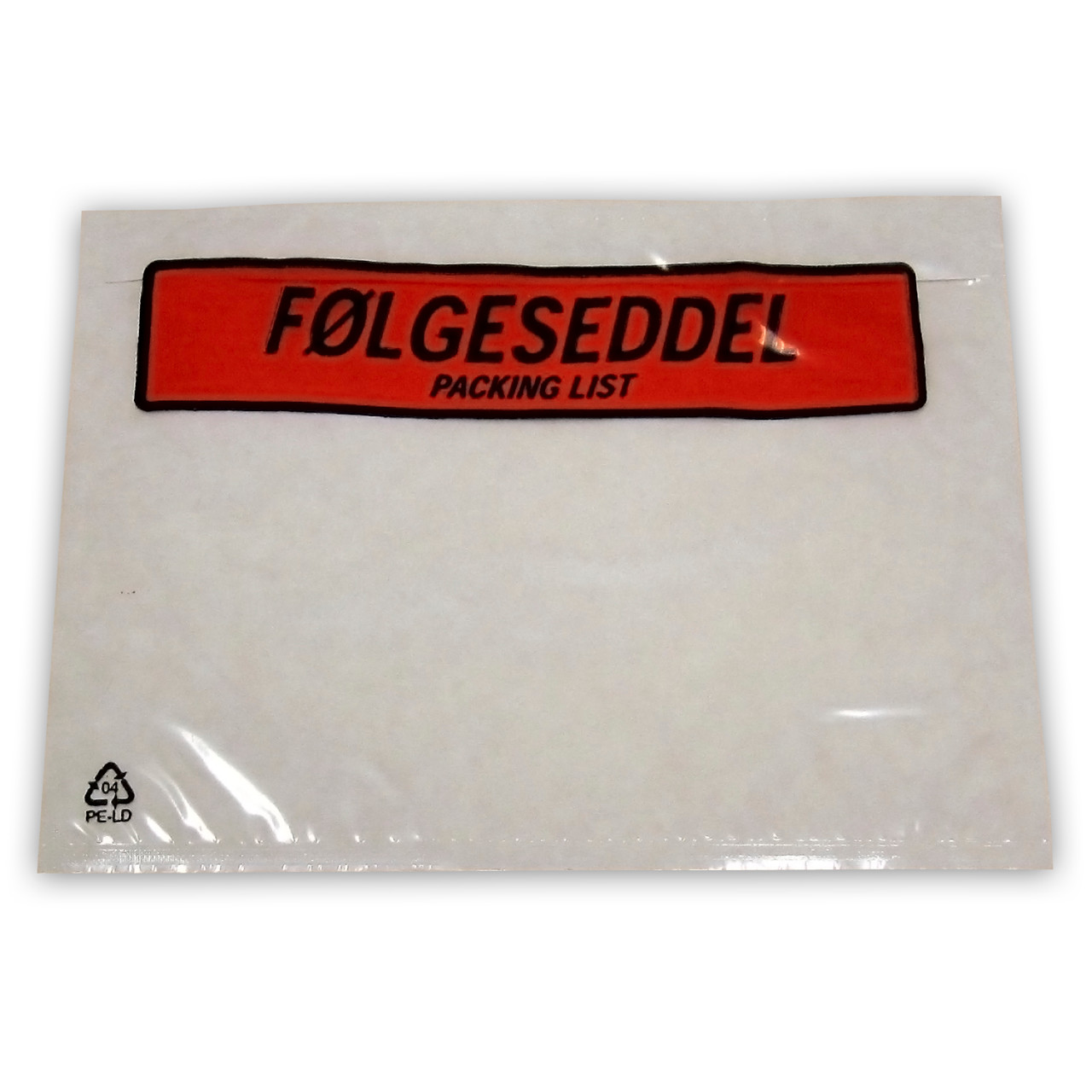 Følgeseddellommer 165 x 122 mm med tryk "Følgeseddel" - 1000 stk