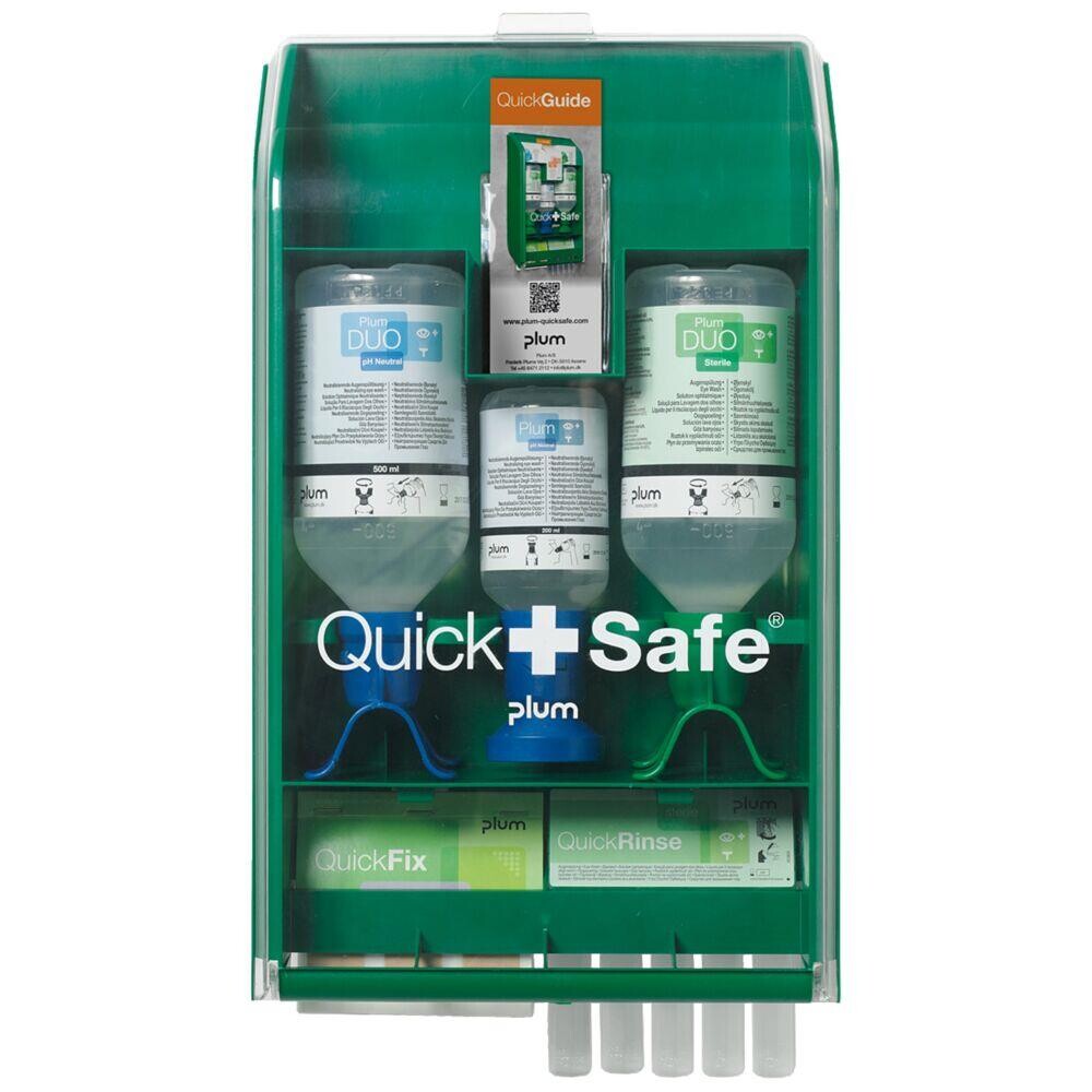 Førstehjælpsstation - QuickSafe Chemical Industry - 25,3x43 cm - Klar - Steril