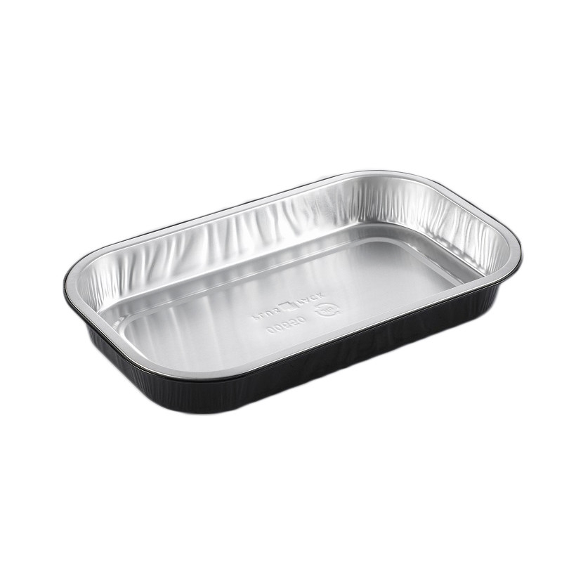 Foliebakke sort/alu 650ml 234x138x30mm 120stk/ps