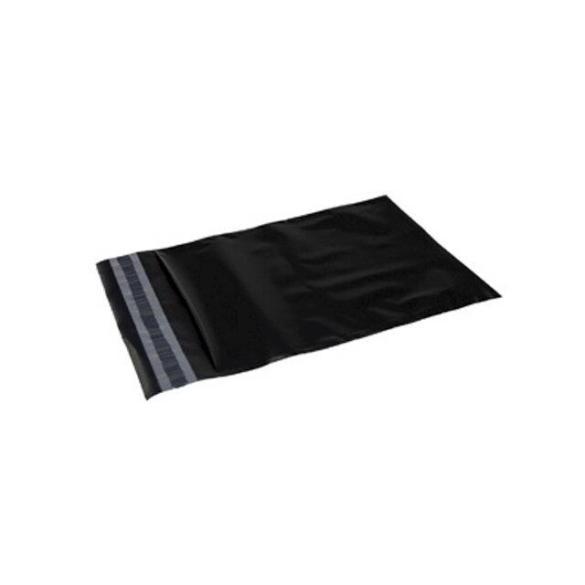 Forsendelsesposer PE sort 190x250 100stk/pak Sort - 30 my