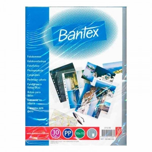 Fotolommer Bantex 10x15 0.1mm højformat 8 fotos transparent (25)