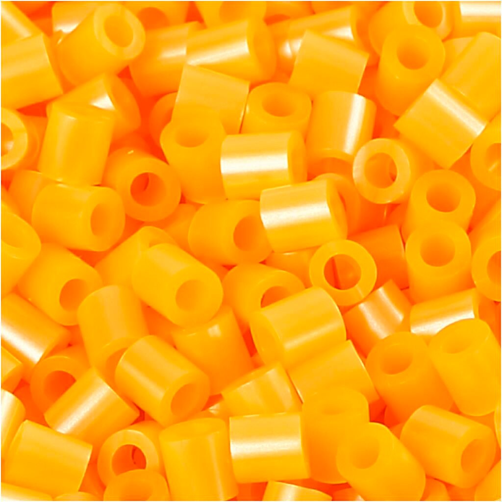 Fotoperler abrikos (29) størrelse 5 x 5 mm - hulstørrelse 2,5 mm - 1100 stk.