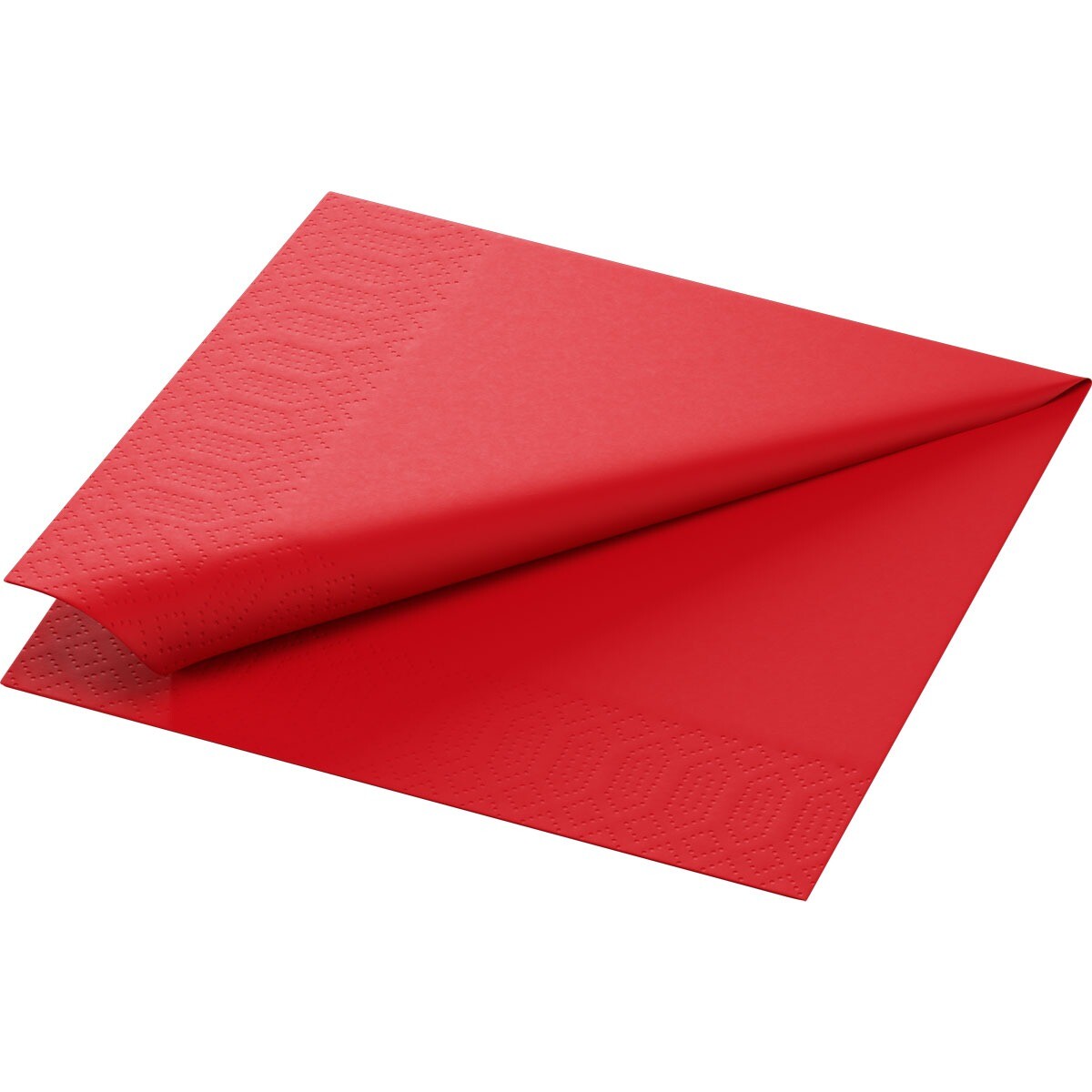 Frokostserviet, Duni, 3-lags, 1/4 fold, rød, papir, 33cm x 33cm - 1000 stk