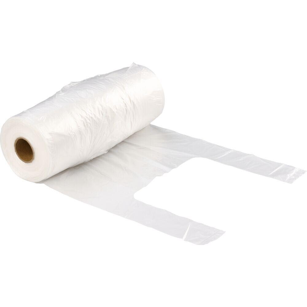 Frugt poser med hank HDPE transparent 10 my 32x36 250 poser pr rulle - 20 ruller