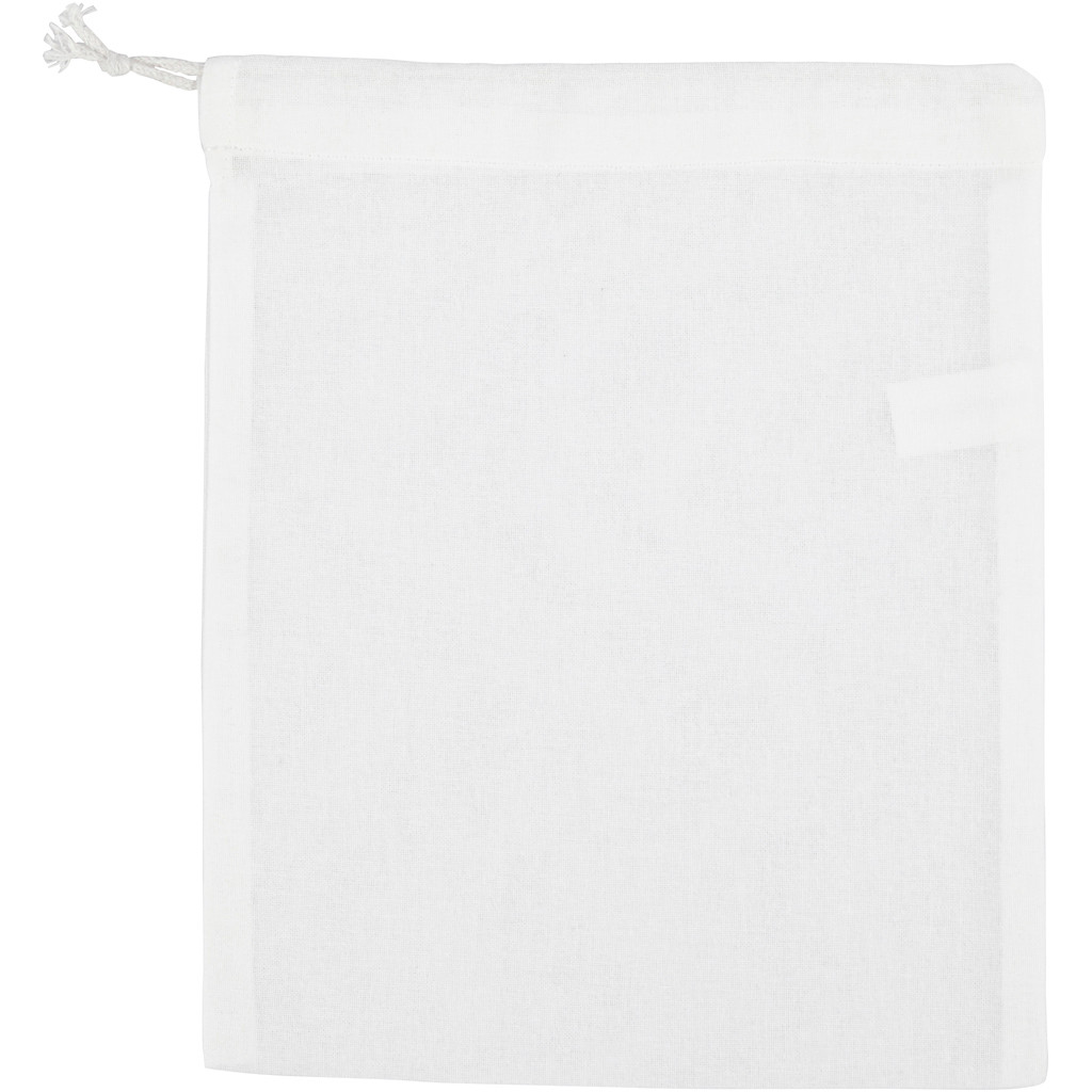 Frugtpose str. 21x25 cm 130 g m2 hvid - 1 stk