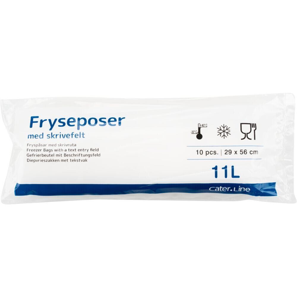 Frysepose 11 L klar LDPE virgin 29x56cm 10 stk pr rulle - 40 ruller