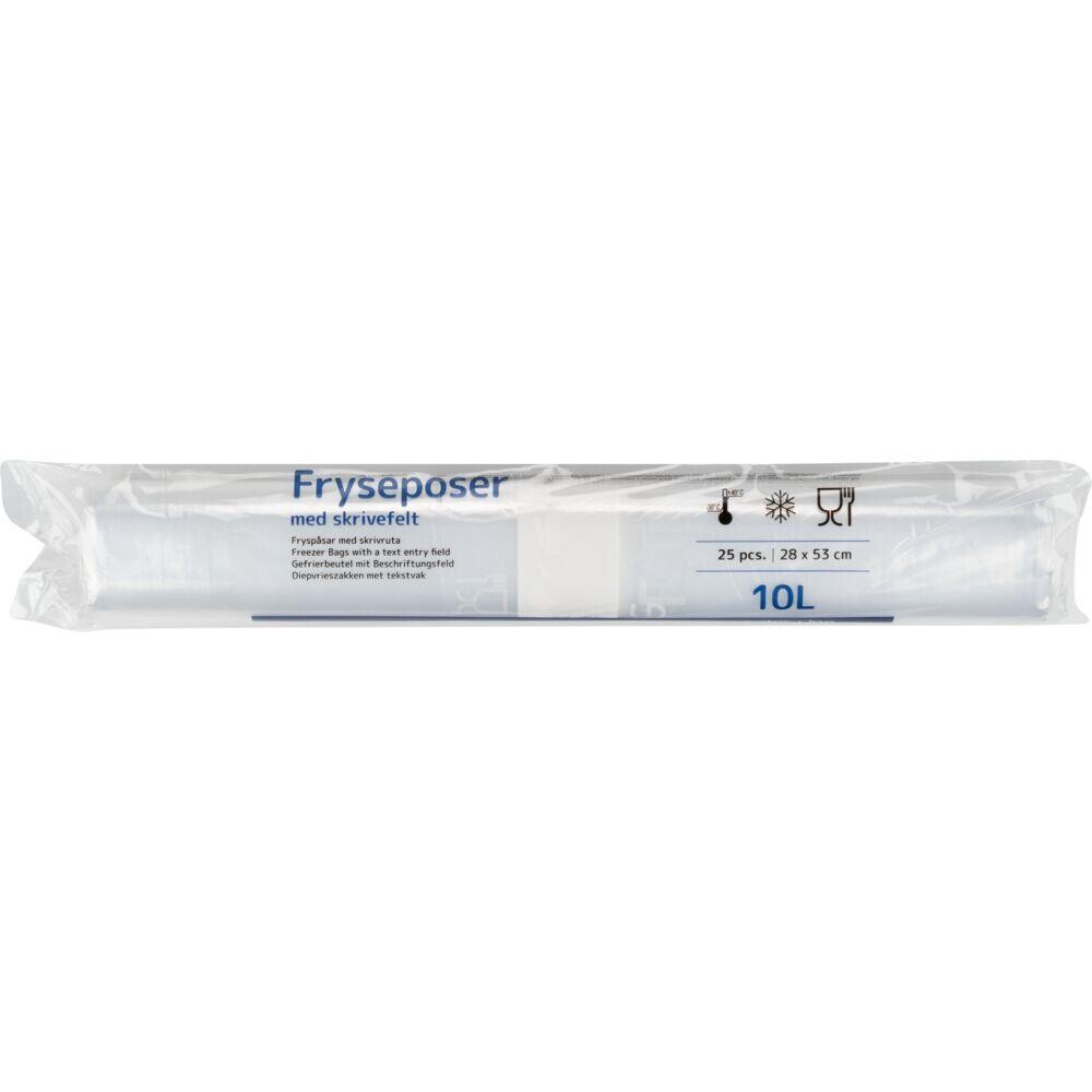 Frysepose, ABENA Cater-Line, 10 l, klar, LDPE/virgin, 28x53cm - 25 ruller