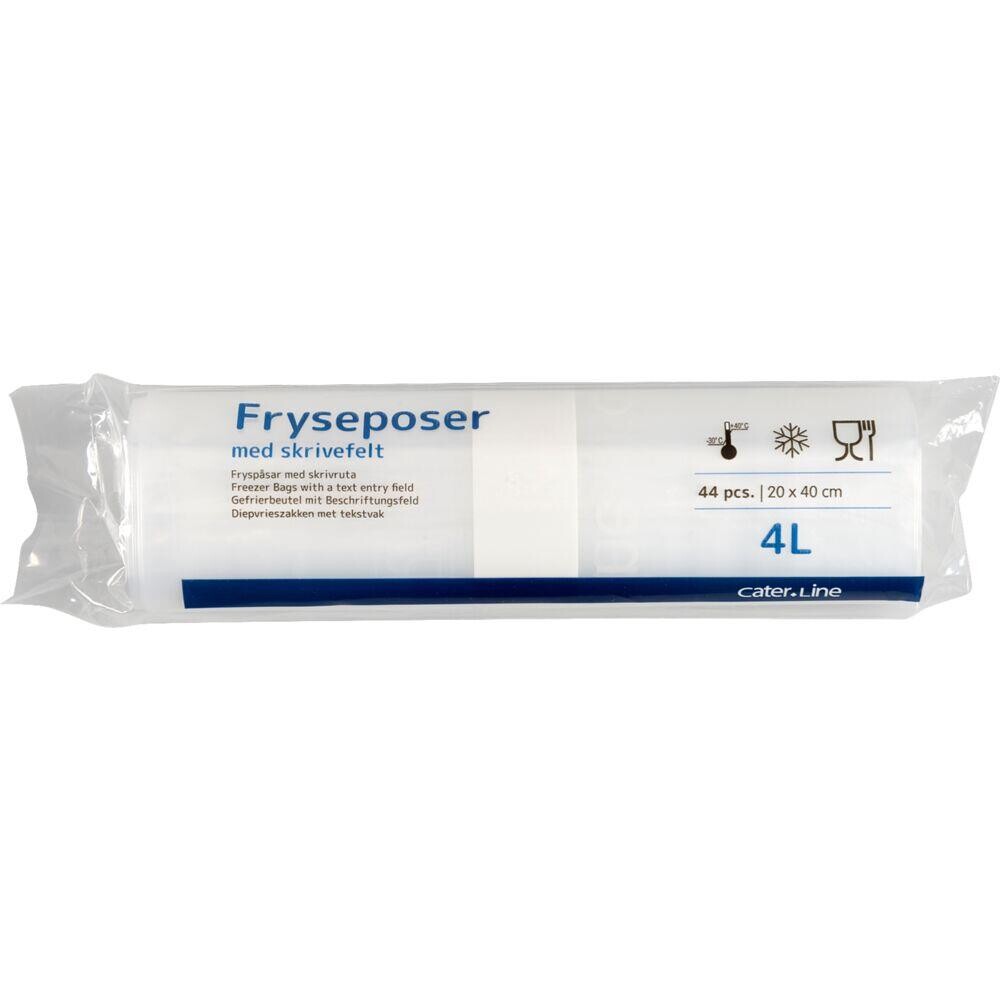 Frysepose, ABENA Cater-Line, 4 l, klar, LDPE/virgin, 20x40cm - 15 ruller