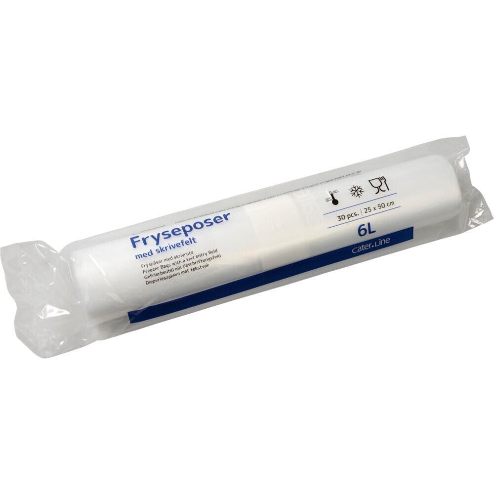 Frysepose, ABENA Cater-Line, 6 l, klar, LDPE/virgin, 25x50cm - 15 ruller