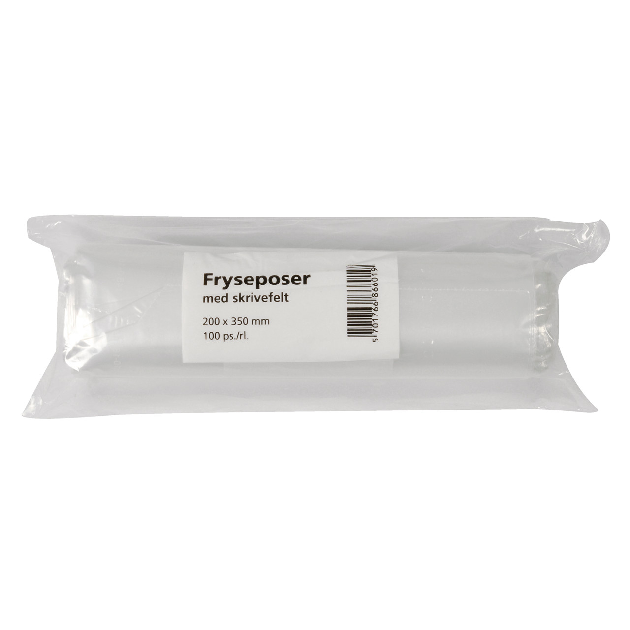 Fryseposer 200 x 350 mm 4 liter med skrivefelt - 100 poser pr. rulle - 10 stk