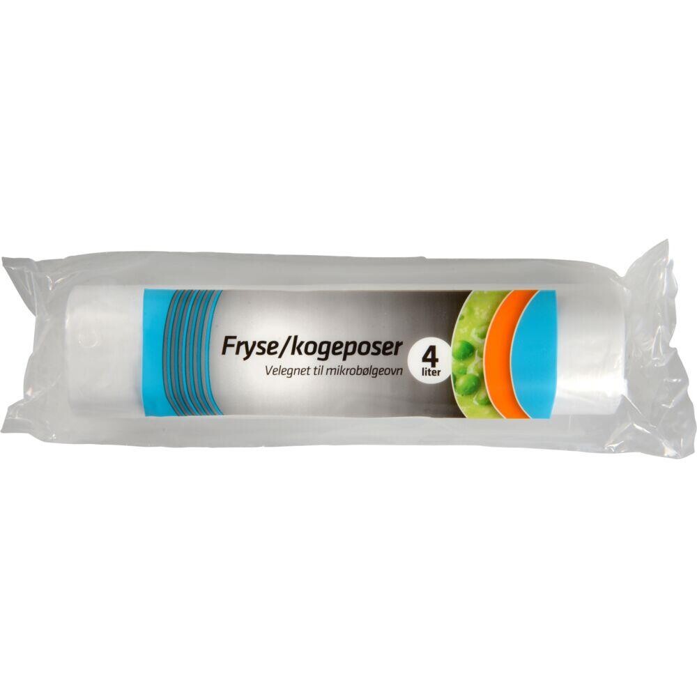Fryseposer - Consumer 4L HDPE 20x38cm - Klar - 100 poser/rulle - 35 ruller