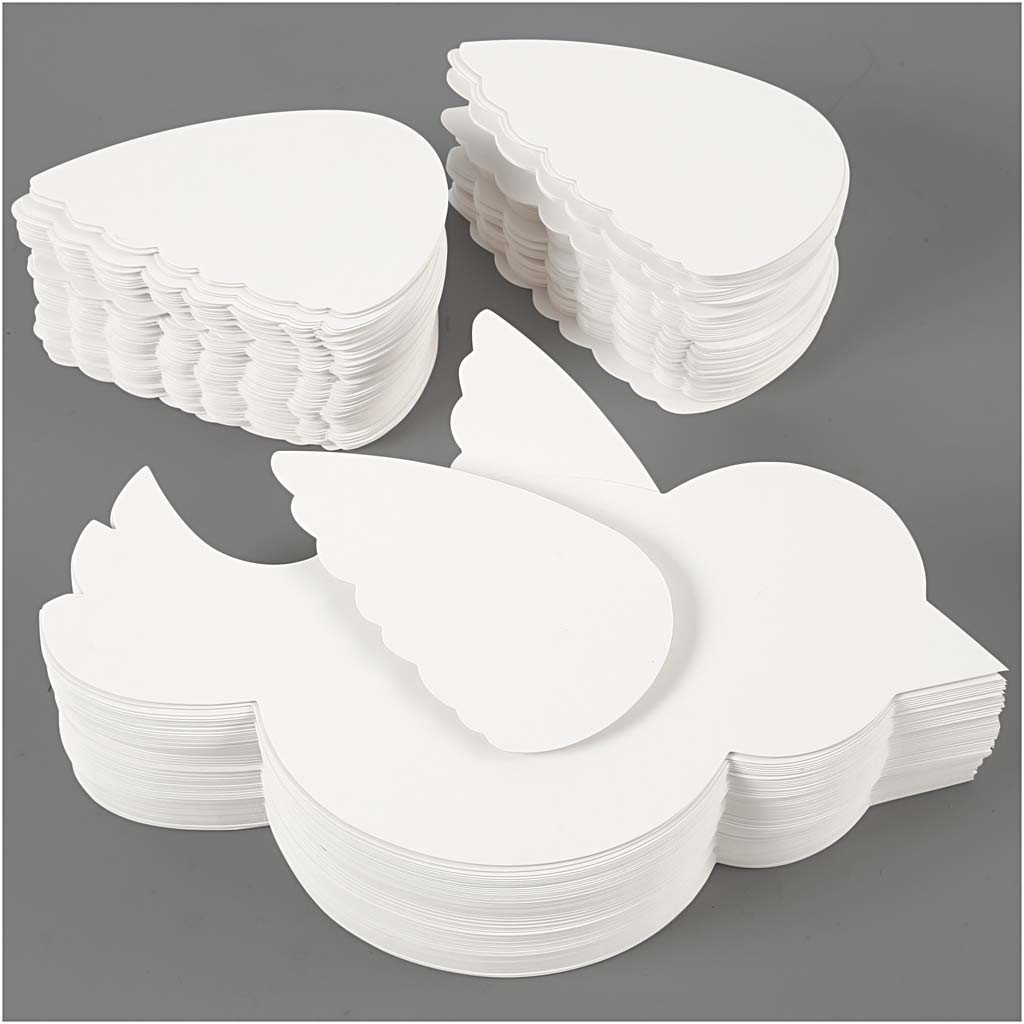 Fugl 25 cm hvid | 100 stk.