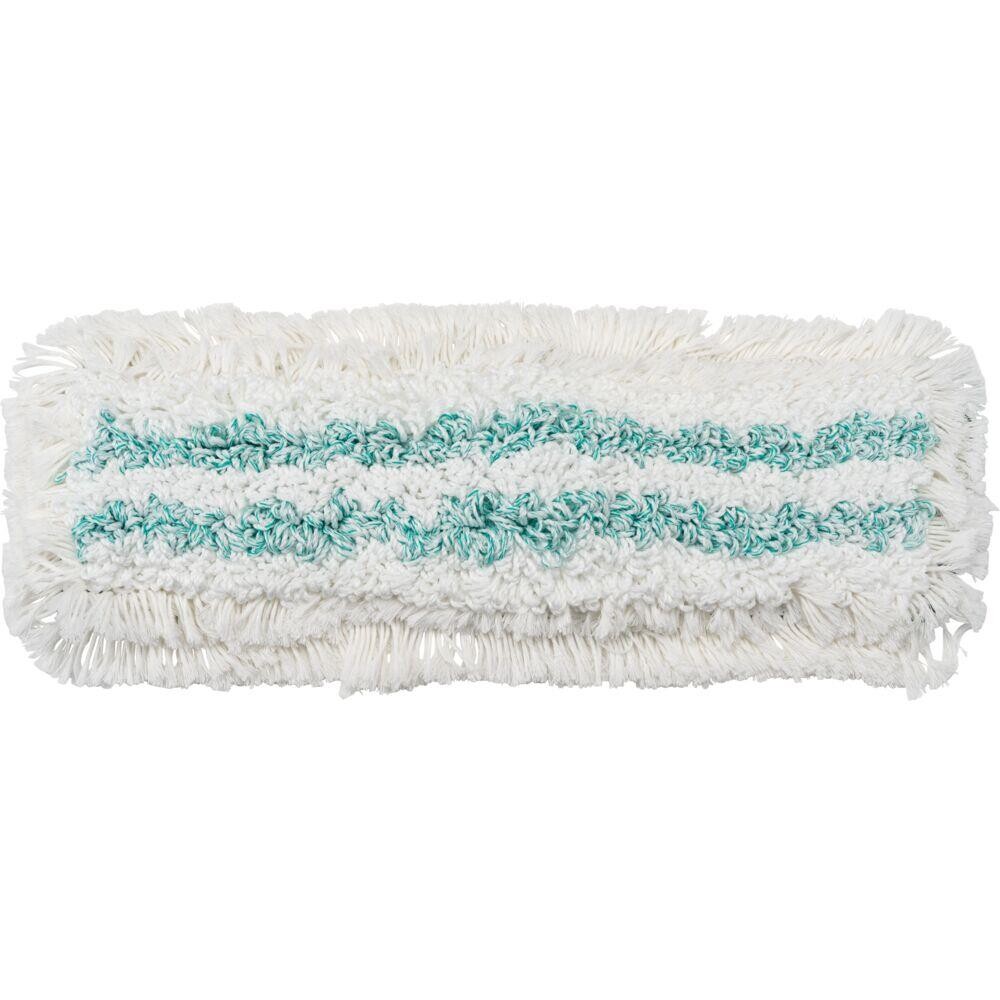 Fugt- og vådmoppe, hvid, mikrofiber, 40 cm, med velcro - 5 stk