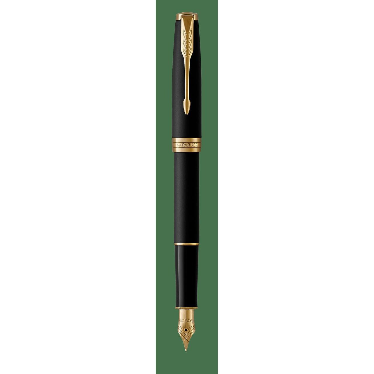 Fyldepen - Parker Sonnet - Mat Sort m/Guld Trim - Medium spids