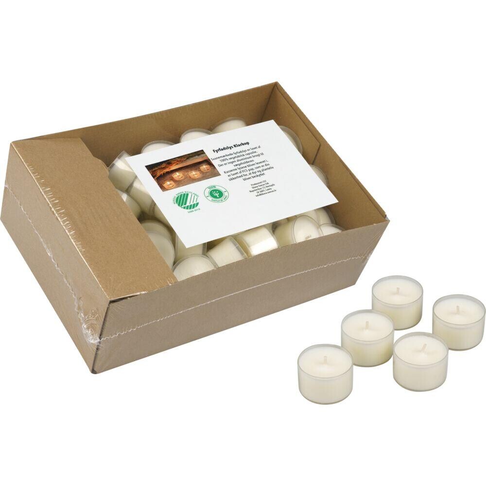 Fyrfadslys, 2,5cm, Ø3,8cm, hvid, 7 timer, stearin - 288 stk