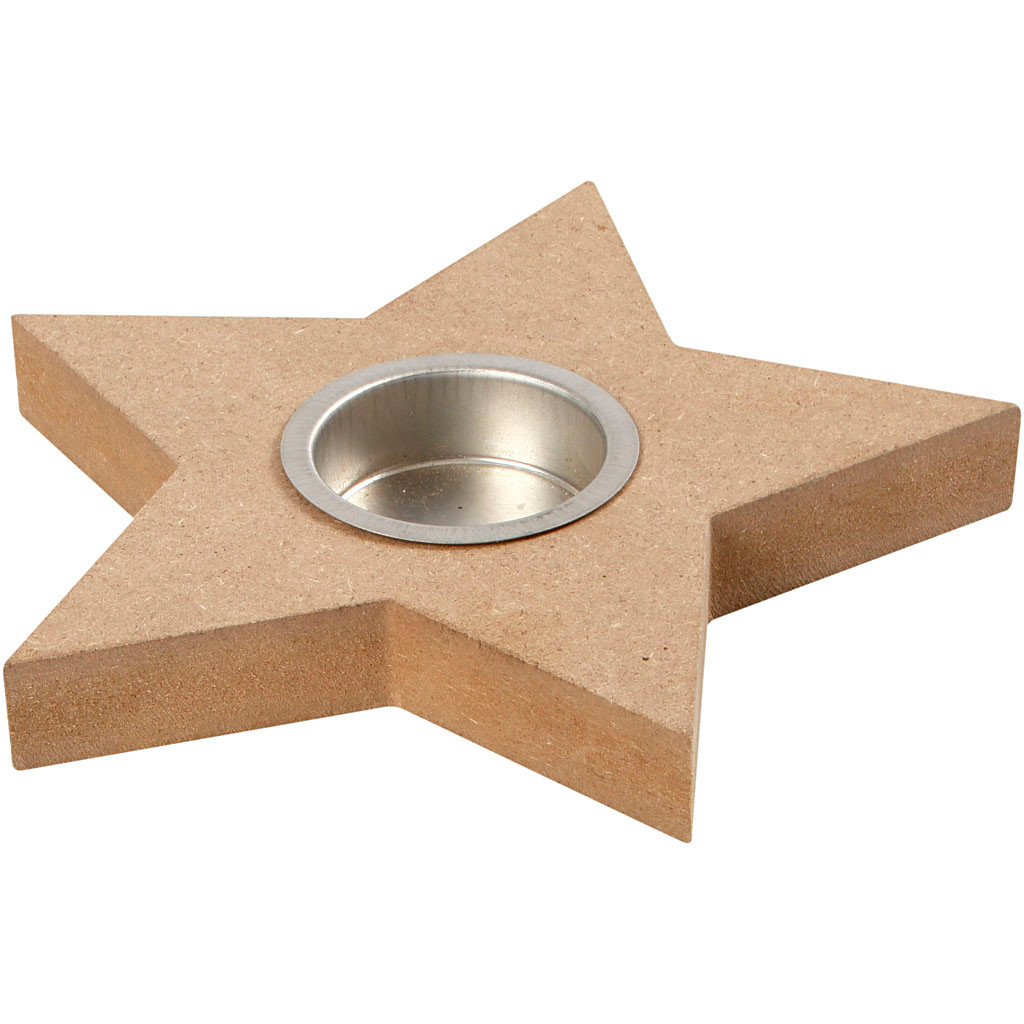 Fyrfadslysestager diameter 15 cm højde 18 mm - MDF