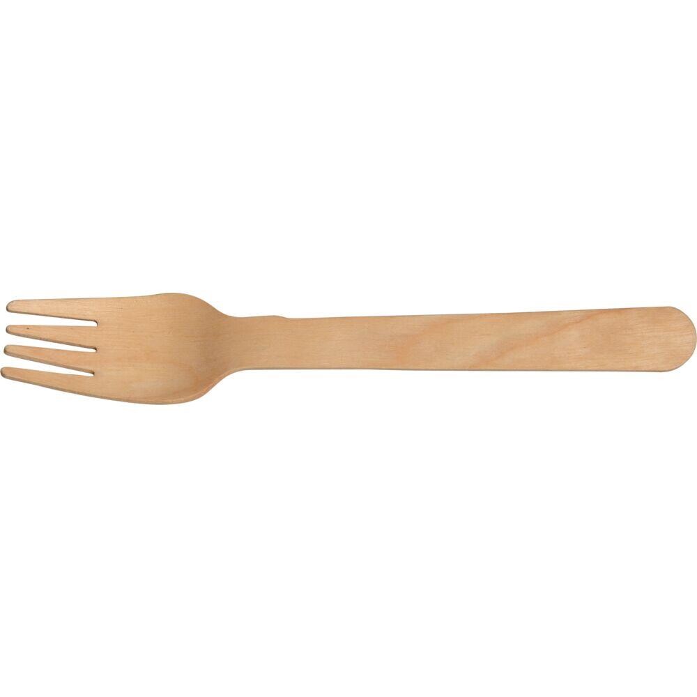 Gaffel, ABENA Gastro, 16cm, brun, birketræ/voks - 2000 stk