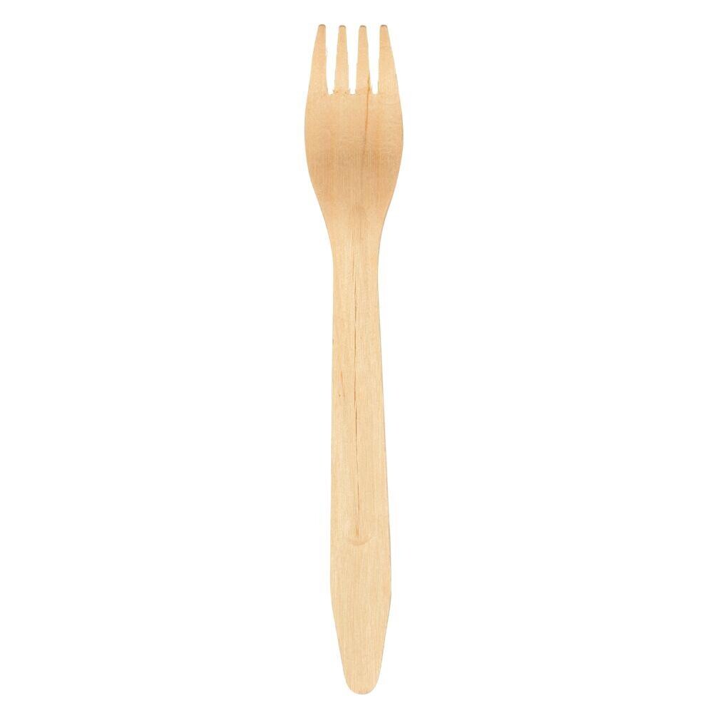 Gaffel, ABENA Gastro, 16x2,6cm, brun, birketræ - 2000 stk