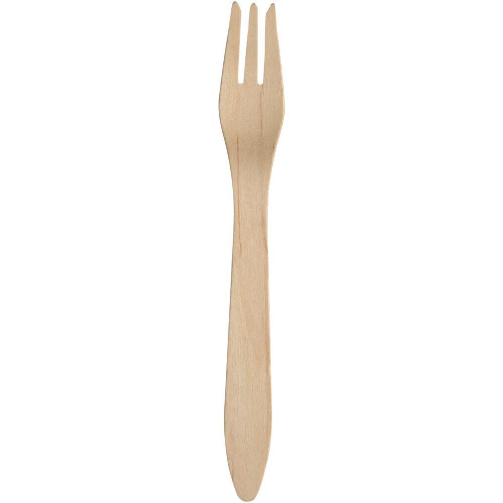 Gaffel, ABENA Gastro, 18,2cm, brun, birketræ, premium - 2000 stk