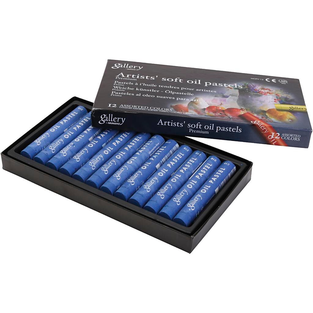 Oliepastelkridt – Gallery – ultramarin – L: 7 cm – Ø 11 mm – 12 stk