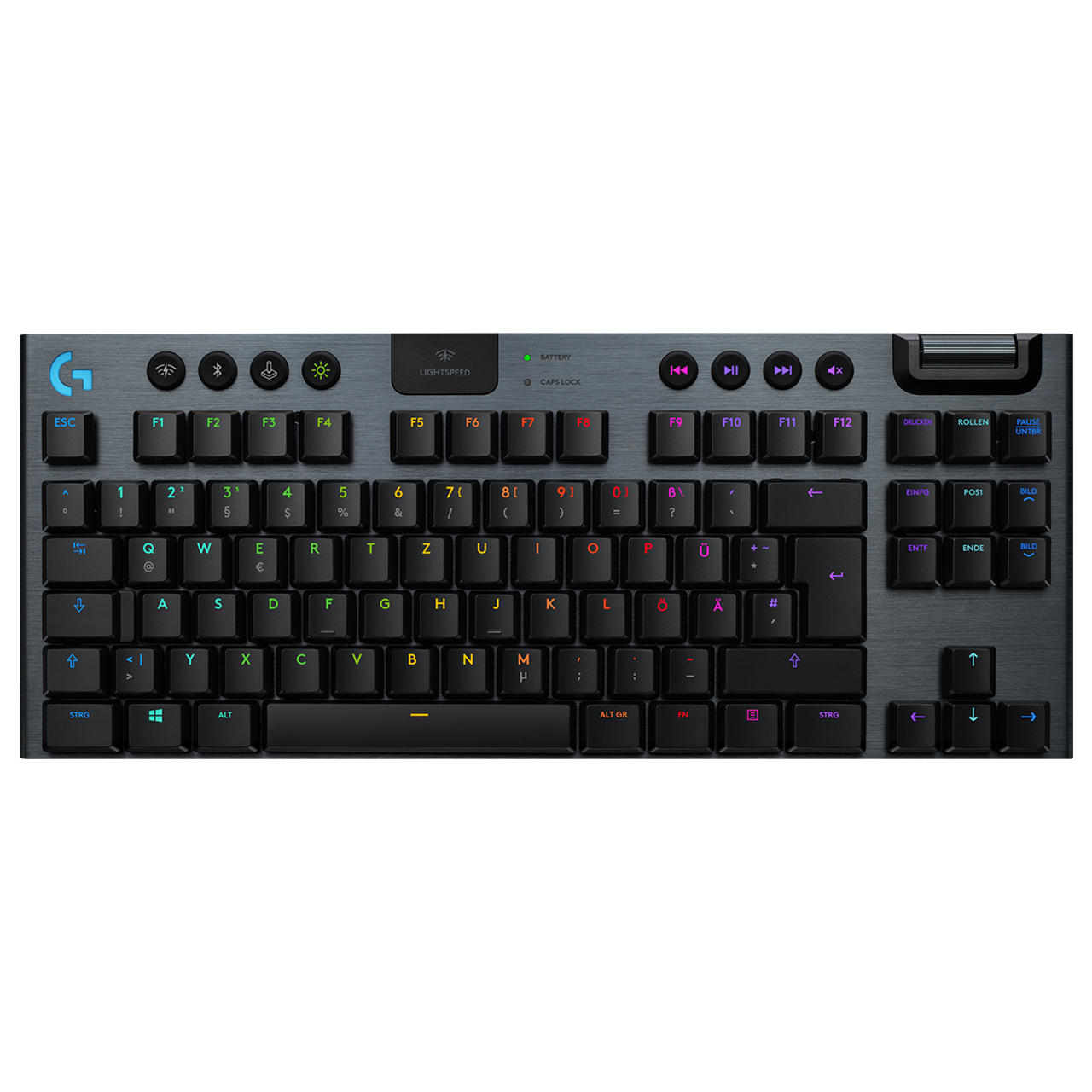 Trådløst gaming tastatur Logitech G915 TKL Tenkeyless RGB Mech. Carbon (Nordic)