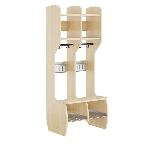 Garderobe Måns Hel 2 pladser, birk, 620 mm