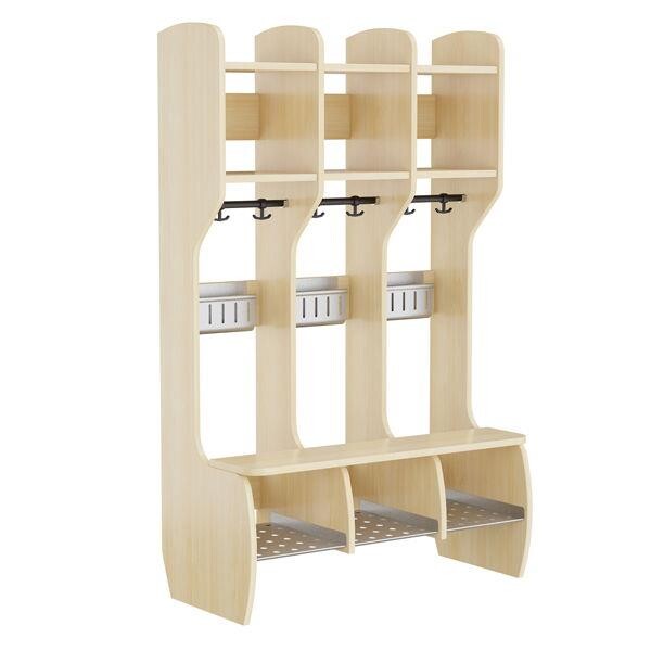 Garderobe Måns Hel 3 pladser, birk, 920 mm