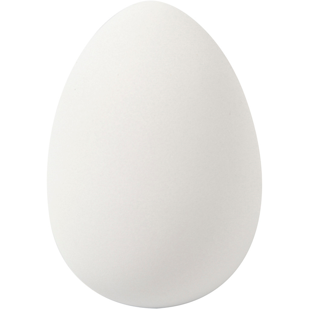 Gåseæg - Plast - 8 cm - Hvid - 8 stk.