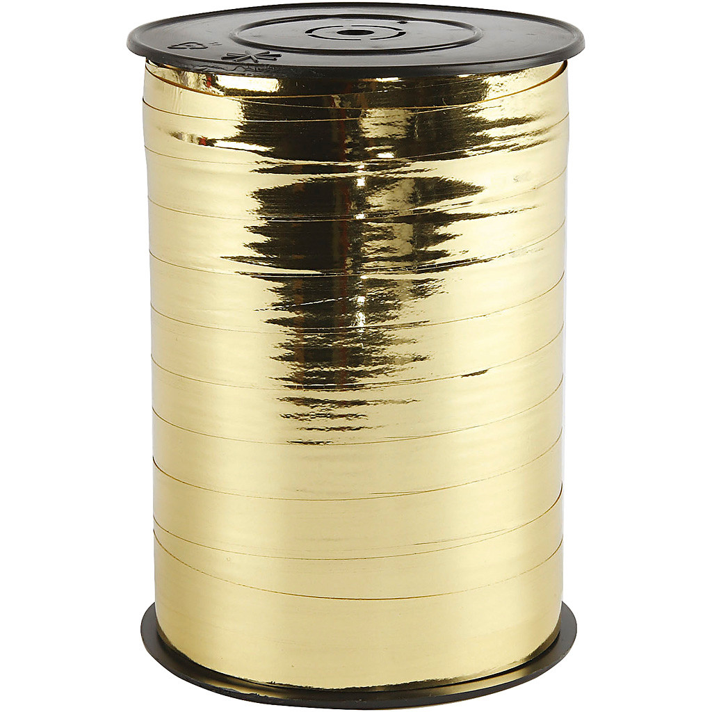 Gavebånd bredde 10 mm metal guld | 250 meter