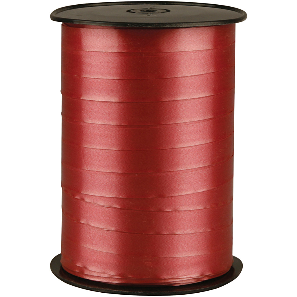 Gavebånd bredde 10 mm rubin blank - 250 meter