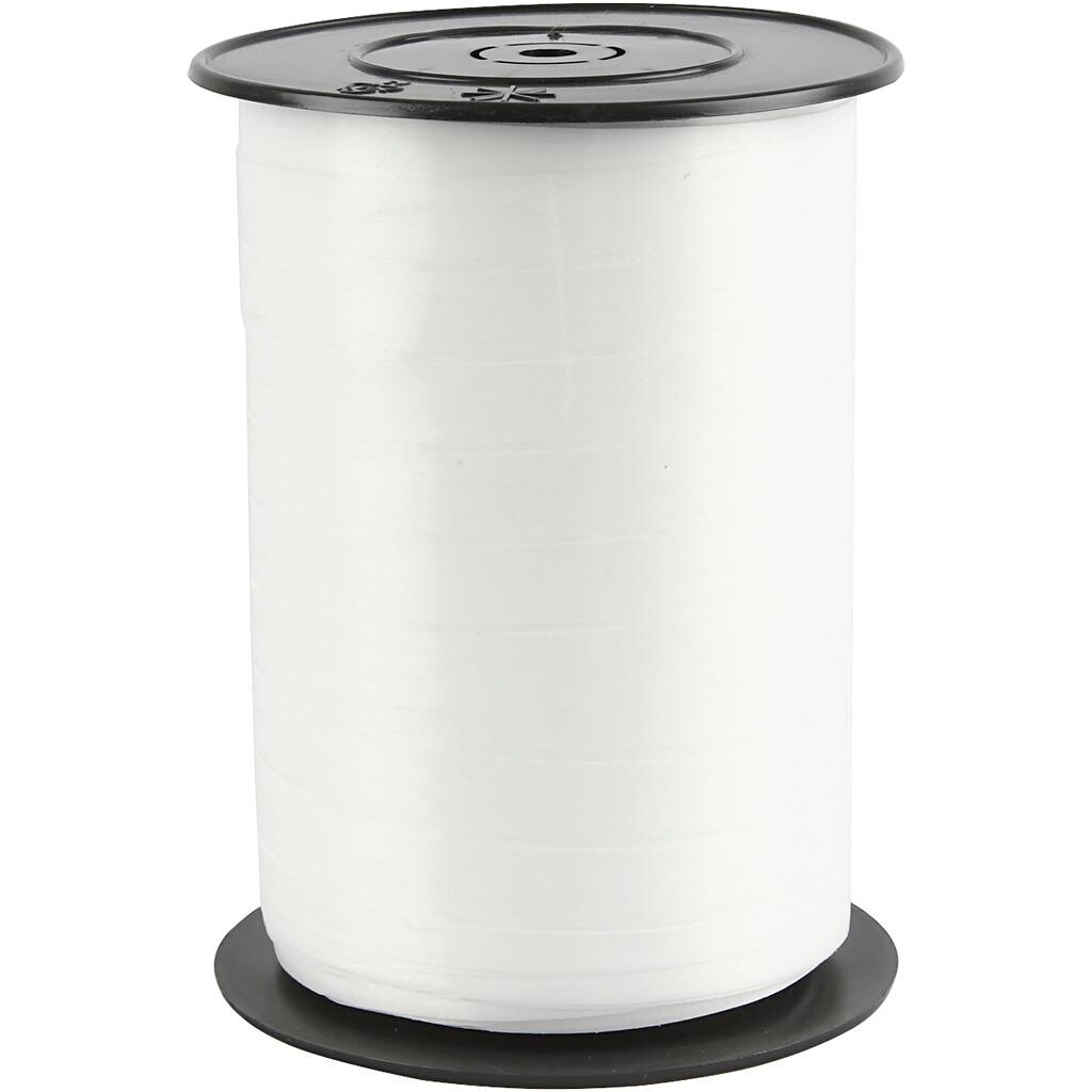 Gavebånd bredde 10 mm hvid blank - 250 meter