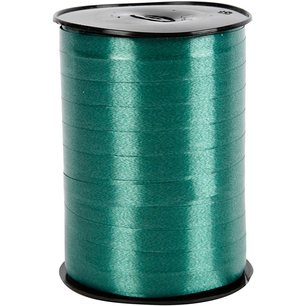 Gavebånd bredde 10 mm mørk grøn blank - 250 meter