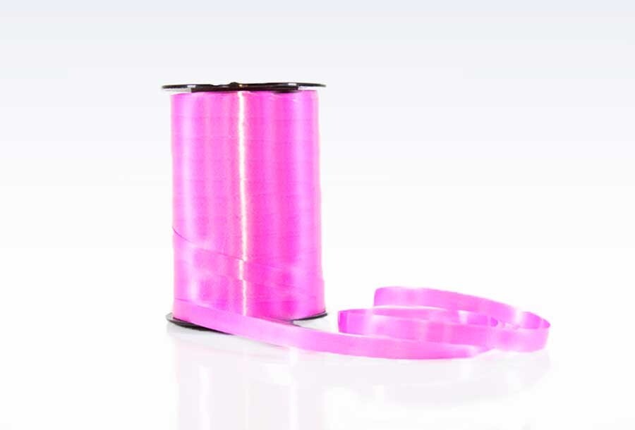 Gavebånd - i glat pink 10 mm x 250 meter, nr. 46, 5 ruller i pakken - 5 stk