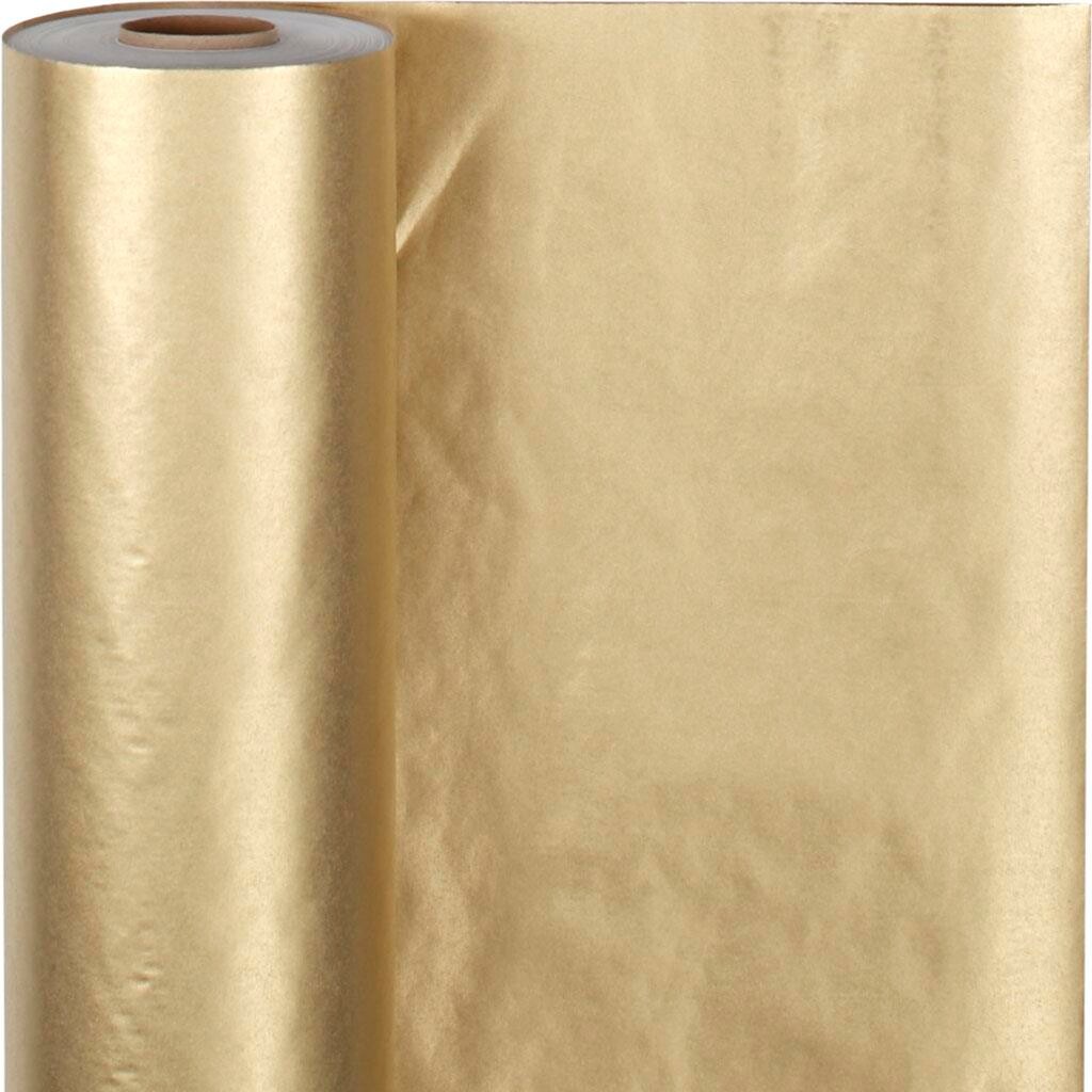 Gavepapir 50 cm 60 g guld | 100 meter