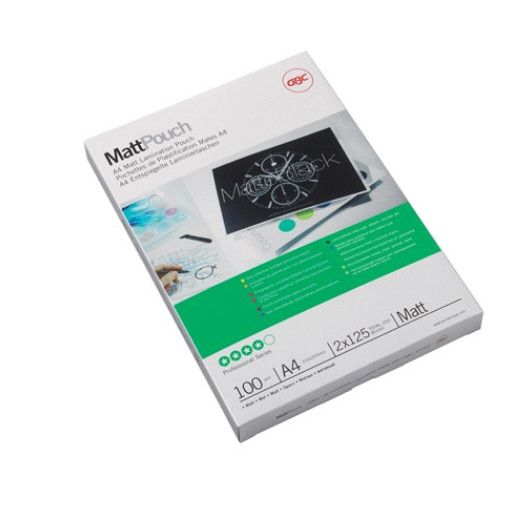 Lamineringslommer A4 mat 125my GBC - 100 stk