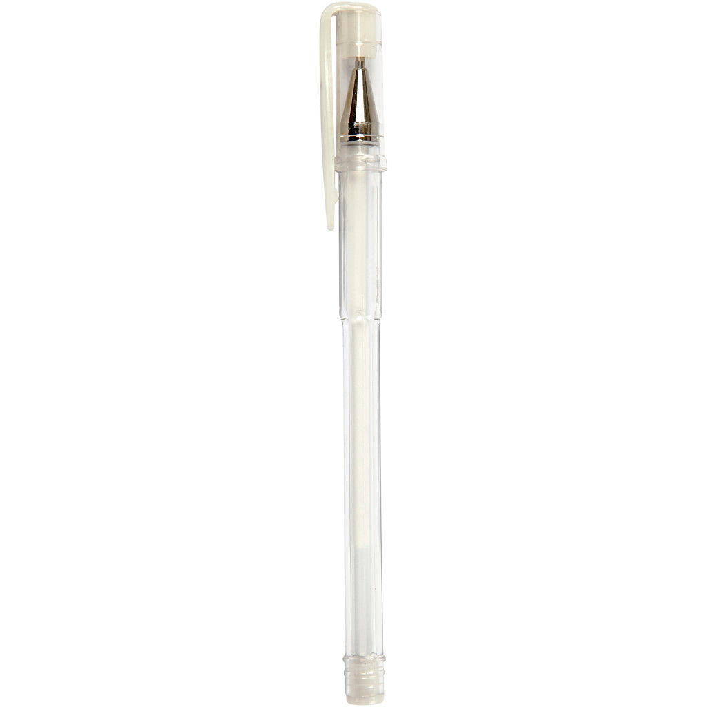 Gel kuglepen, hvid, 6stk.