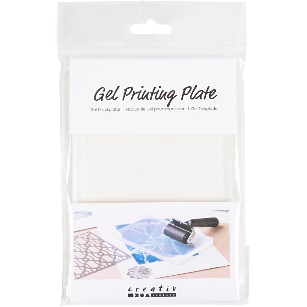 Gel Trykplade, str. 12,7x17,8x1 cm, mat transparent