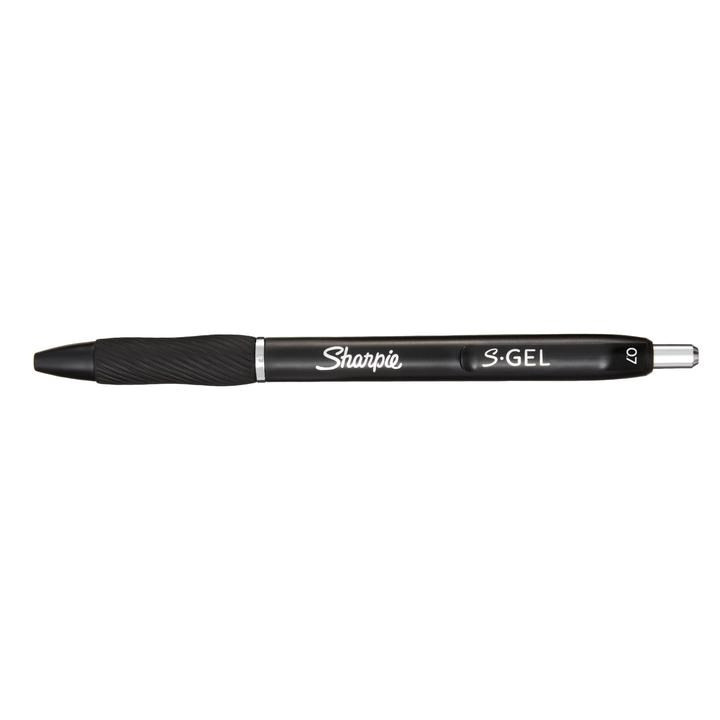 12 stk. Sharpies tusser Gelpen S-Gel 0,7 sort - Køb minimum 12 stk.