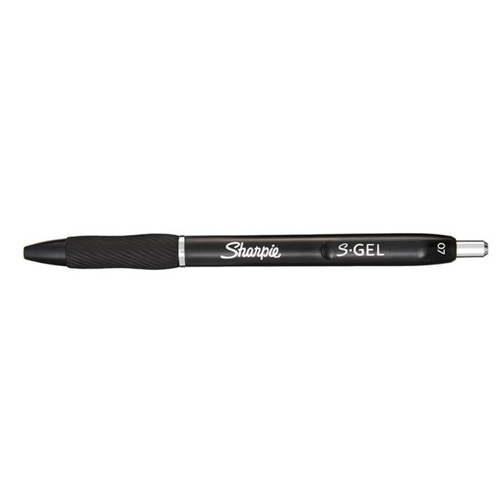 Sharpies tusser Gelpen S-Gel sort 0,7mm - 12 stk